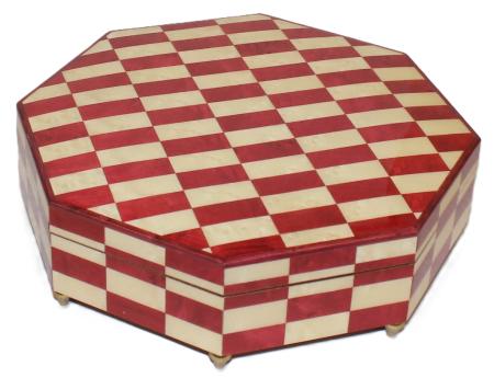 Nr.114M02 Intarsien Rot/Weiss